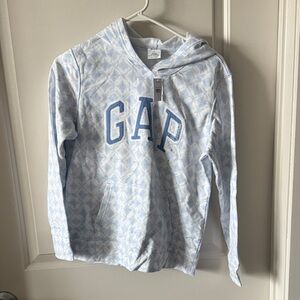 GAP woman’s blue and white Hoodie